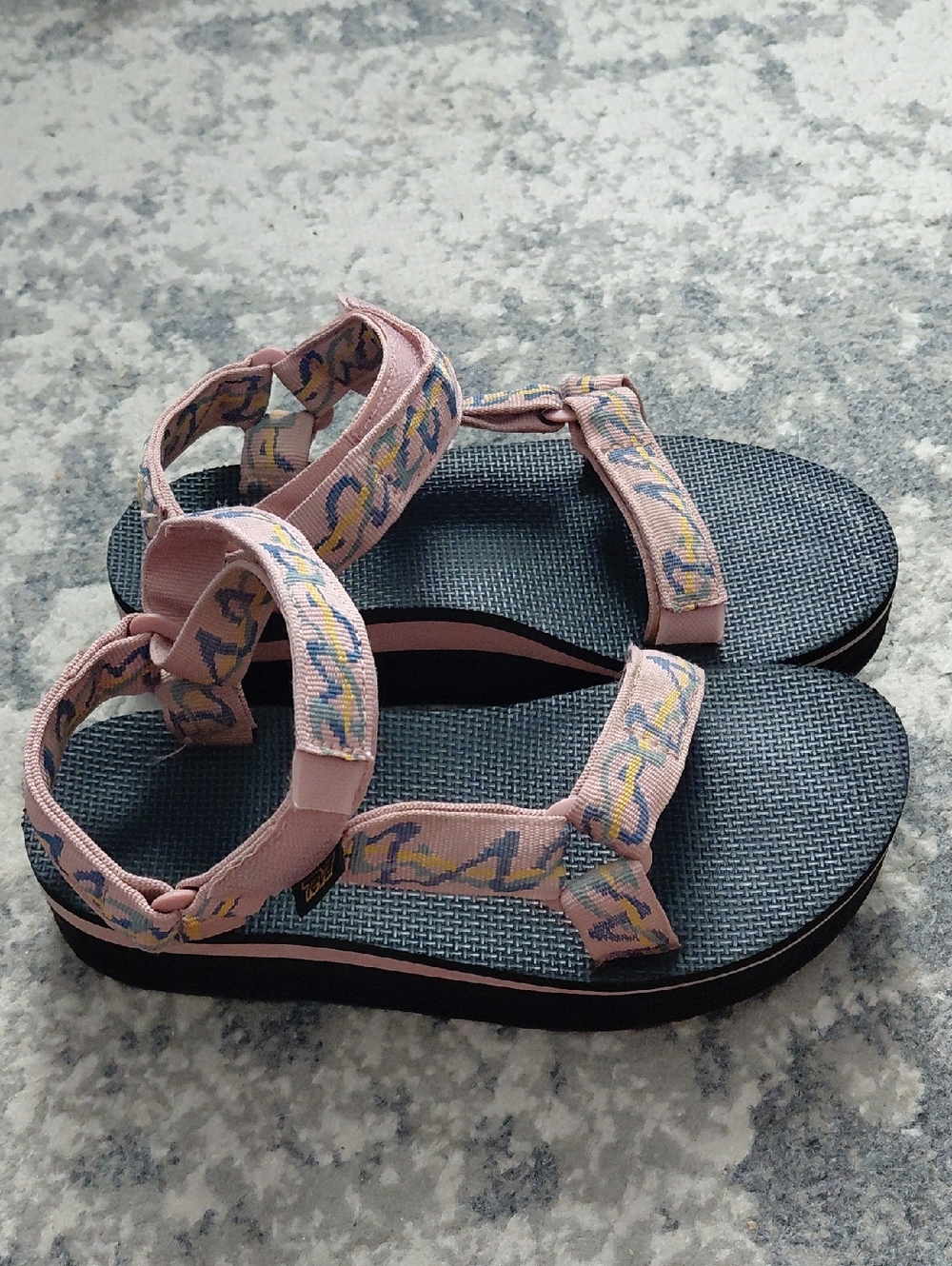 Teva Pink Patterned Platform Sandals - Picture 7 of 7